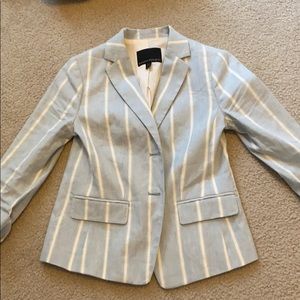 Banana republic blue and white petite blazer